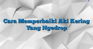 Cara Memperbaiki Aki Kering Yang Ngedrop