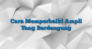 Cara Memperbaiki Ampli Yang Berdengung