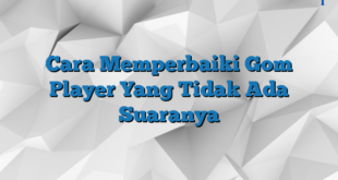 Cara Memperbaiki Gom Player Yang Tidak Ada Suaranya