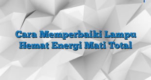 Cara Memperbaiki Lampu Hemat Energi Mati Total