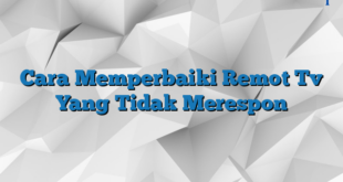 Cara Memperbaiki Remot Tv Yang Tidak Merespon