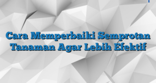 Cara Memperbaiki Semprotan Tanaman Agar Lebih Efektif