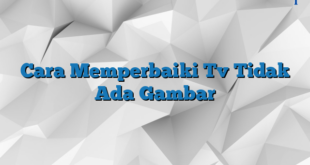 Cara Memperbaiki Tv Tidak Ada Gambar